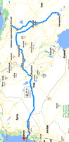 Map of trip from Iran to Beriut
